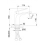 Смеситель для умывальника Frap F1058, белый/хром