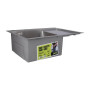 Мийка для кухні інтегрована Lidz Handmade H6350R Brushed Steel 3,0/1,0 мм