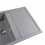 Гранітна мийка для кухні Platinum 7950 Selena матова Сірий металік