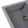 Гранітна мийка для кухні Platinum 7950 Selena матова Сірий металік