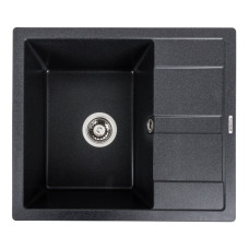 Гранітна мийка для кухні Platinum 5851 ARIA матовий Карбон