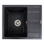 Гранітна мийка для кухні Platinum 5851 ARIA матовий Карбон