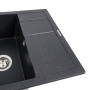 Гранітна мийка для кухні Platinum 5851 ARIA матовий Карбон