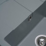 Гранітна мийка для кухні Platinum 5851 ARIA матова Сірий металік