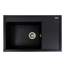Гранітна мийка для кухні Platinum 7950 AZURIT матова Чорна