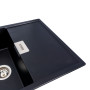 Гранітна мийка для кухні Platinum 8650 DIAMOND матова Чорна