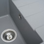 Гранітна мийка для кухні Platinum 6550 INTENSO матова Сірий металік