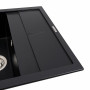 Гранітна мийка для кухні Platinum 6550 LOTOS матова Чорна