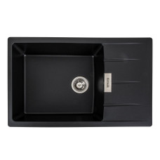 Гранітна мийка для кухні Platinum 7850 ROMA матова Чорна