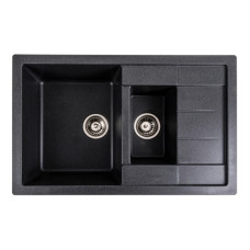 Гранітна мийка для кухні Platinum 7850W TOSKANA матовий Карбон