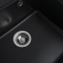Гранітна мийка для кухні Platinum 5852 VESTA матова Чорна