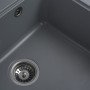 Гранітна мийка для кухні Platinum 5852 VESTA матовий Сірий металік