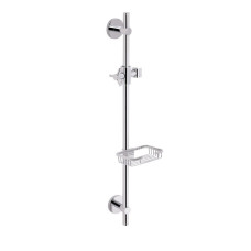 Стійка універсальна Qtap Sprha 700 мм округла з полицею QT003 Chrome