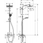 Душова система Hansgrohe CROMETTA E 240 1jet Showerpipe 27284000