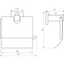 Держатель для туалетной бумаги Globus Lux BQ9410 чорний матовий SUS304