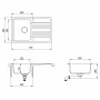 Кухонна мийка Aquasanita | Notus SQ101 | 765x460 | alba 710 