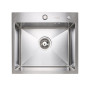 Кухонна мийка Platinum Handmade 50*50/220 3,0/1,5 мм корзина та дозатор у комплекті