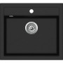 Кухонна мийка Aquasanita | Quadro SQQ100 565x510 | blackmetallic 601