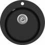 Мийка для кухні Aquasanita Clarus SR100 Кругла 505 мм Blackmetallic 